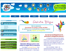 Tablet Screenshot of generationbilingue.com